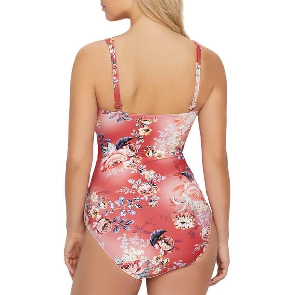 NEW AZURA floral underwire one-piece in clay - Picture 2 of 2